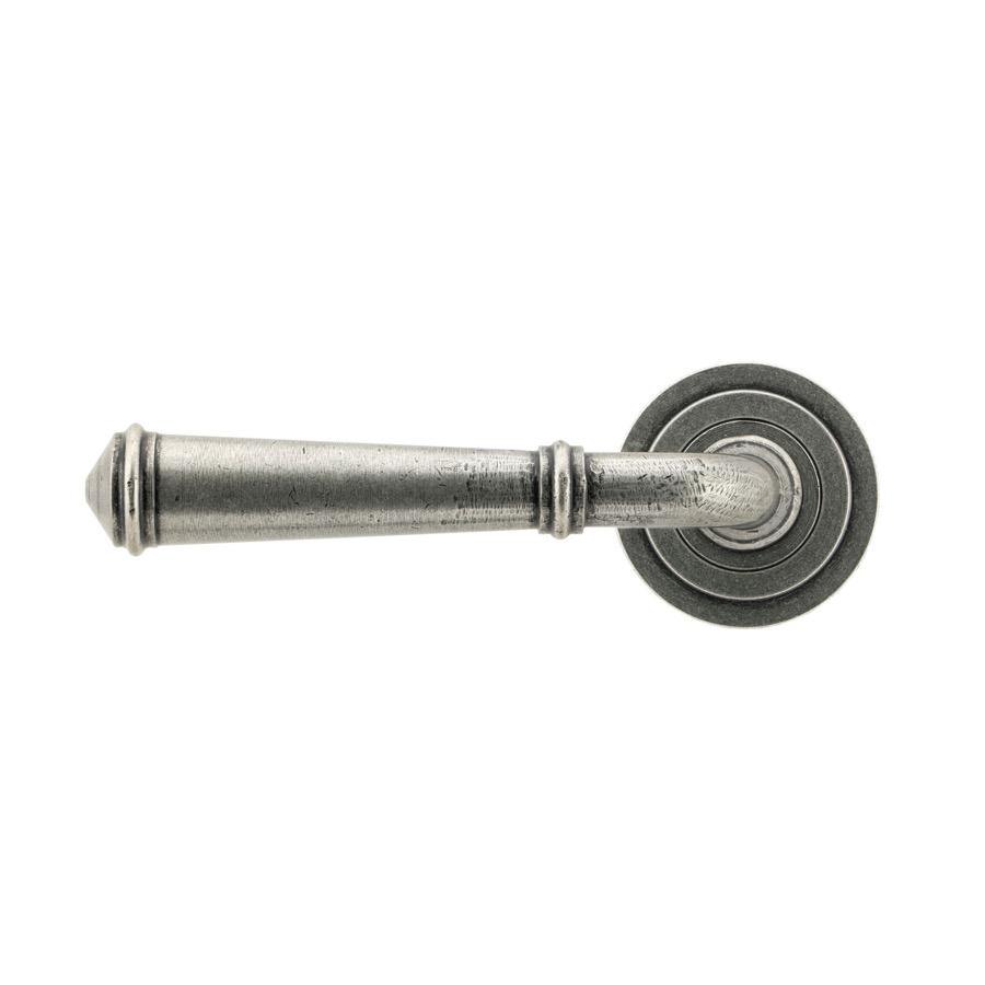 From the Anvil Pewter Regency Lever on Rose Set (Art Deco) - Unsprung