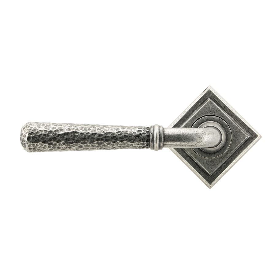 From the Anvil Pewter Hammered Newbury Lever on Rose Set (Square) - Unsprung