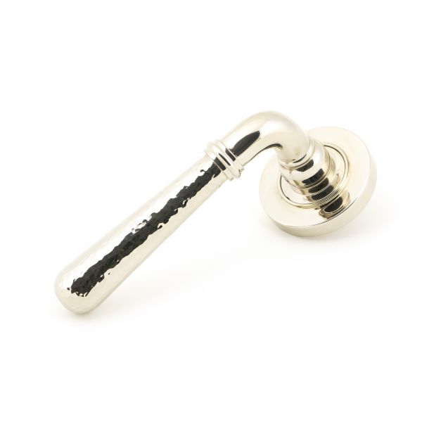 From the Anvil Polished Nickel Hammered Newbury Lever on Rose Set (Plain) - Unsprung
