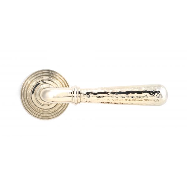 From the Anvil Polished Nickel Hammered Newbury Lever on Rose Set (Beehive) - Unsprung