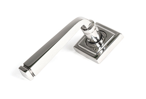 Polished Marine SS (316) Avon Round Lever on Rose Set (Square) - Unsprung