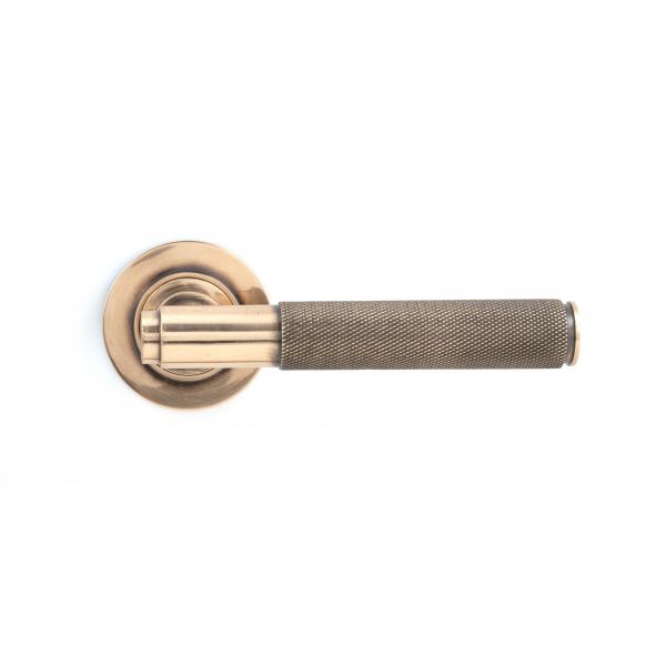From the Anvil Polished Bronze Brompton Lever on Rose Set (Plain) - Unsprung