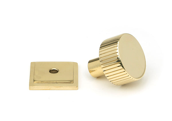 Polished Brass Judd Cabinet Knob - 25mm (Square)