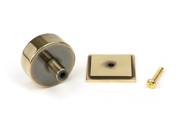 Aged Brass Kelso Cabinet Knob - 38mm (Square)