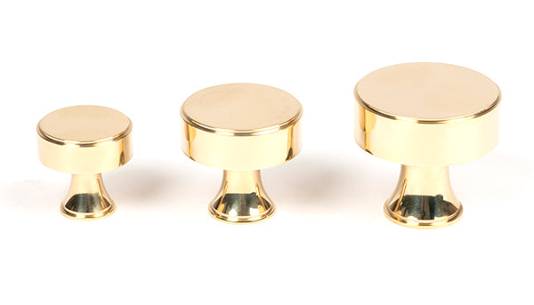Polished Brass Scully Cabinet Knob - 25mm