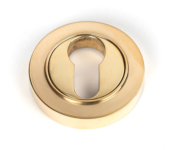 Polished Brass Round Euro Escutcheon (Plain)