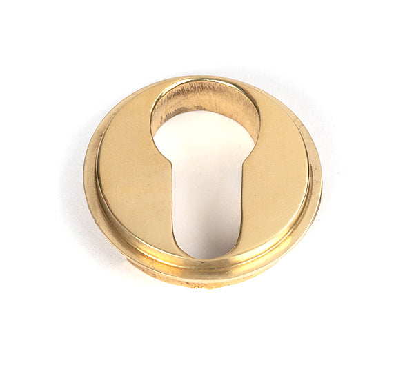 Polished Brass Round Euro Escutcheon (Beehive)
