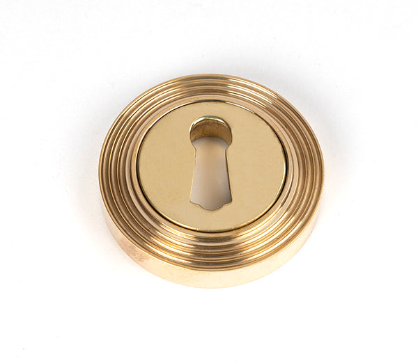 Polished Brass Round Escutcheon (Beehive)
