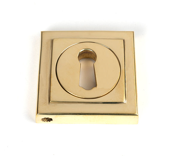 Polished Brass Round Escutcheon (Square)