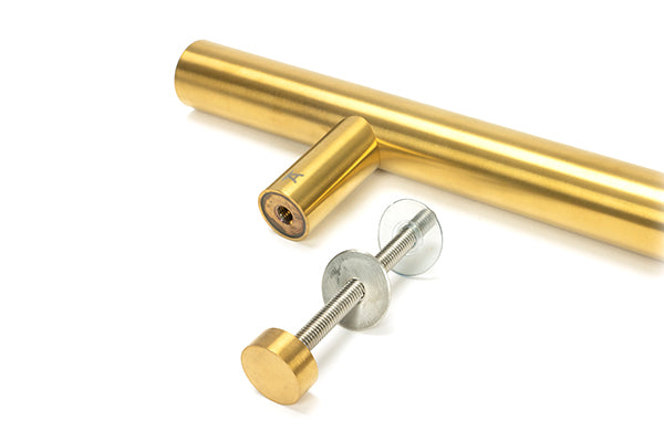 Aged Brass (316) 0.6m T Bar Handle Bolt Fix 32mm Ø