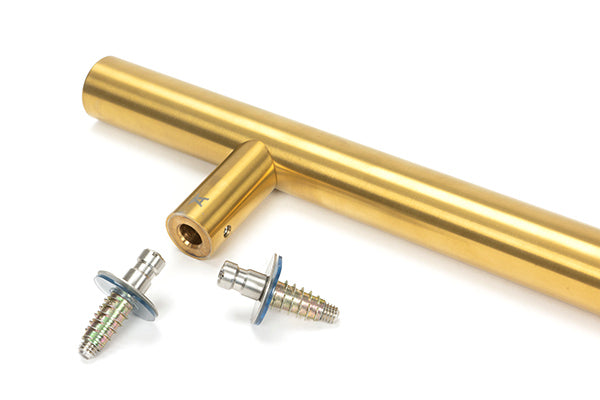 Aged Brass (316) 0.9m T Bar Handle Secret Fix 32mm Ø