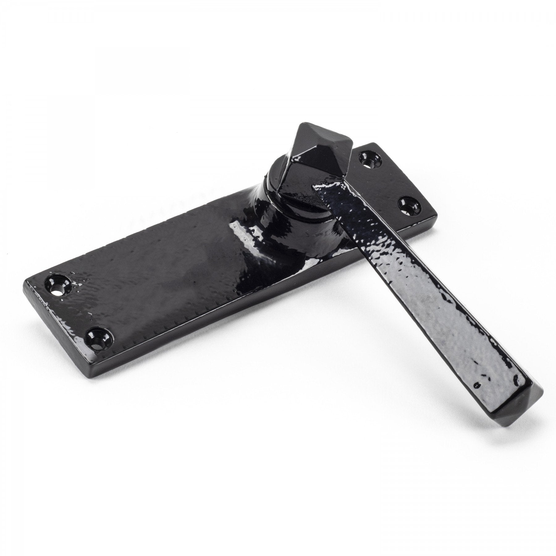 From the Anvil Black Straight Lever Latch Set