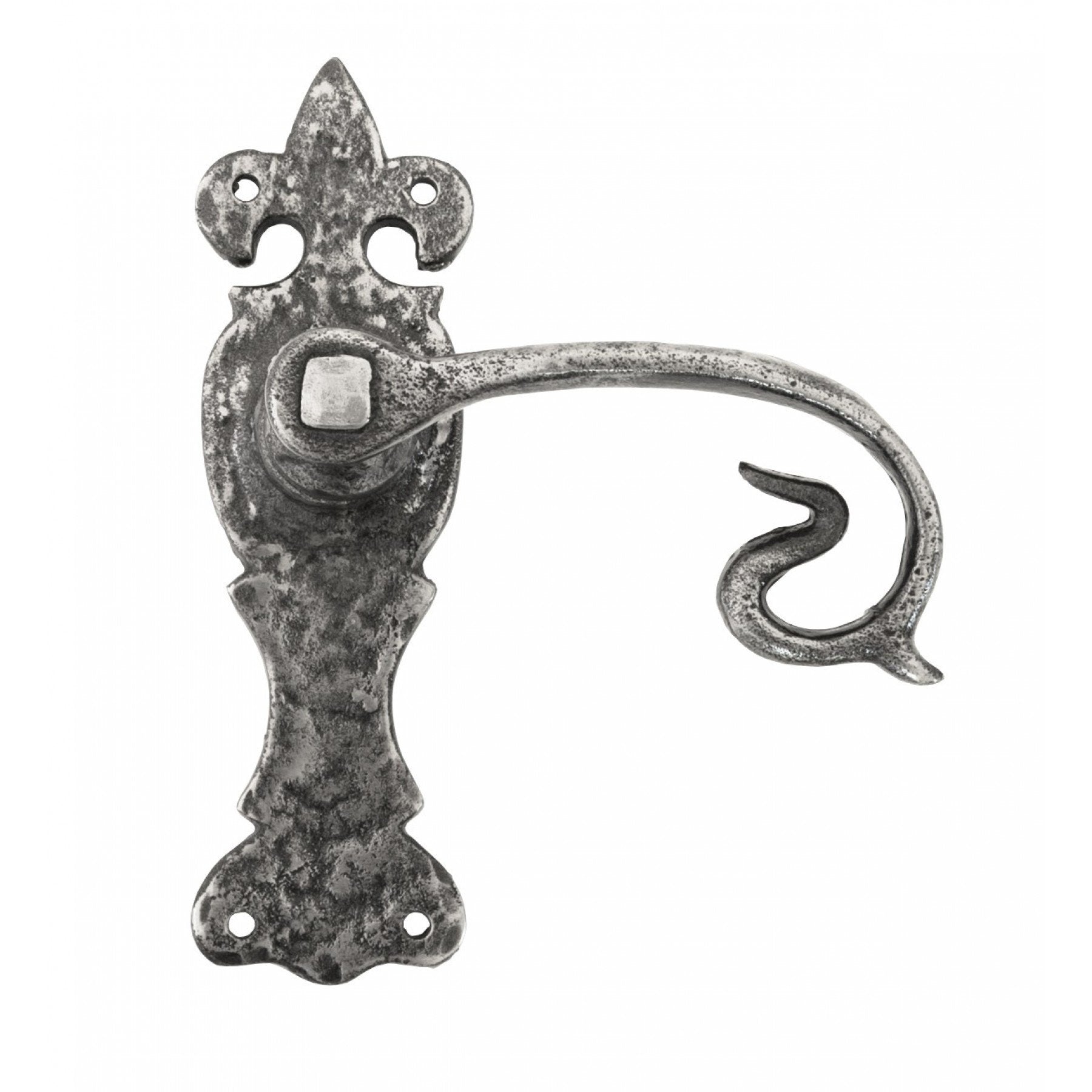From the Anvil Natural Textured Curly Lever Latch Set - No.42 Interiors