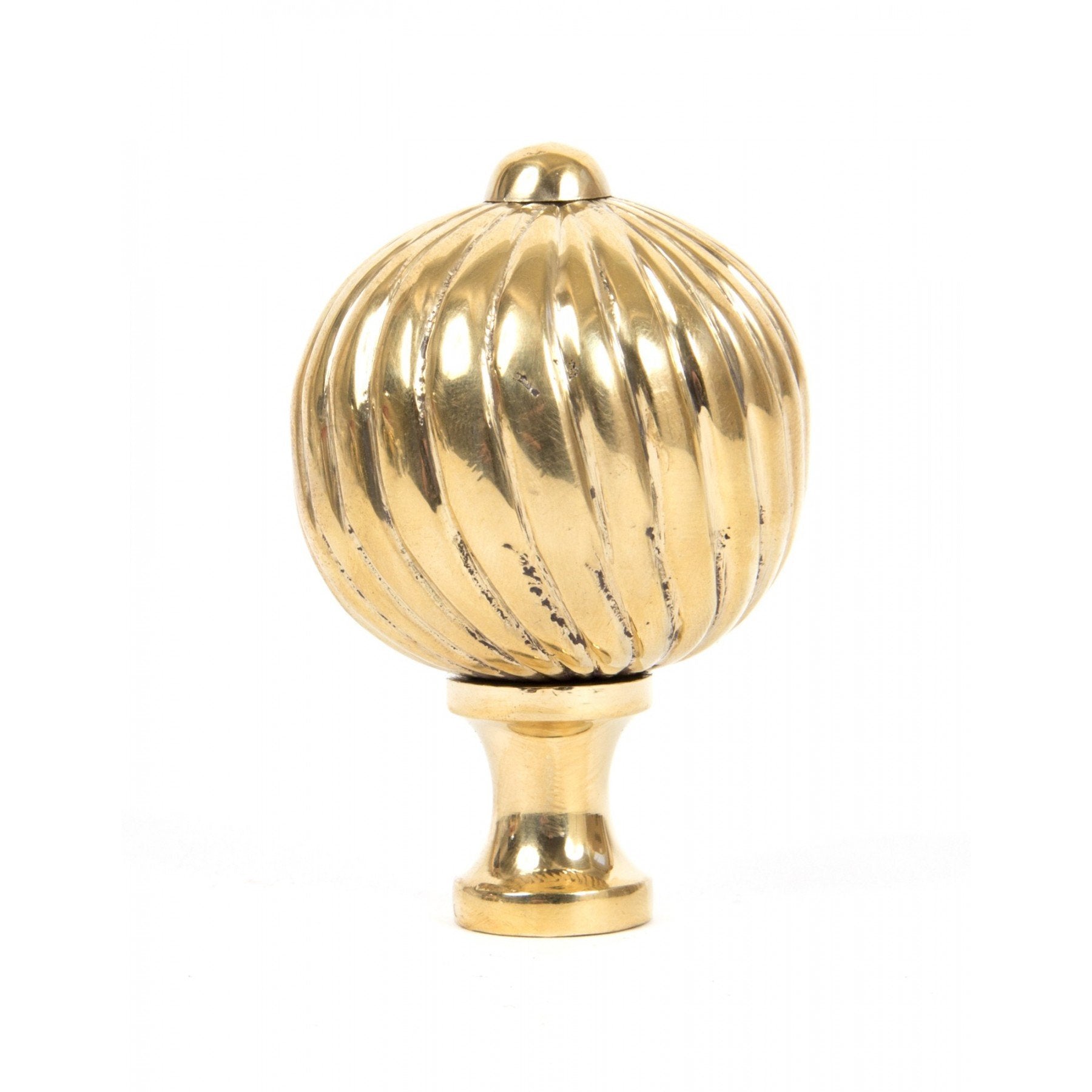 From the Anvil Polished Brass Spiral Cabinet Knob - Large
