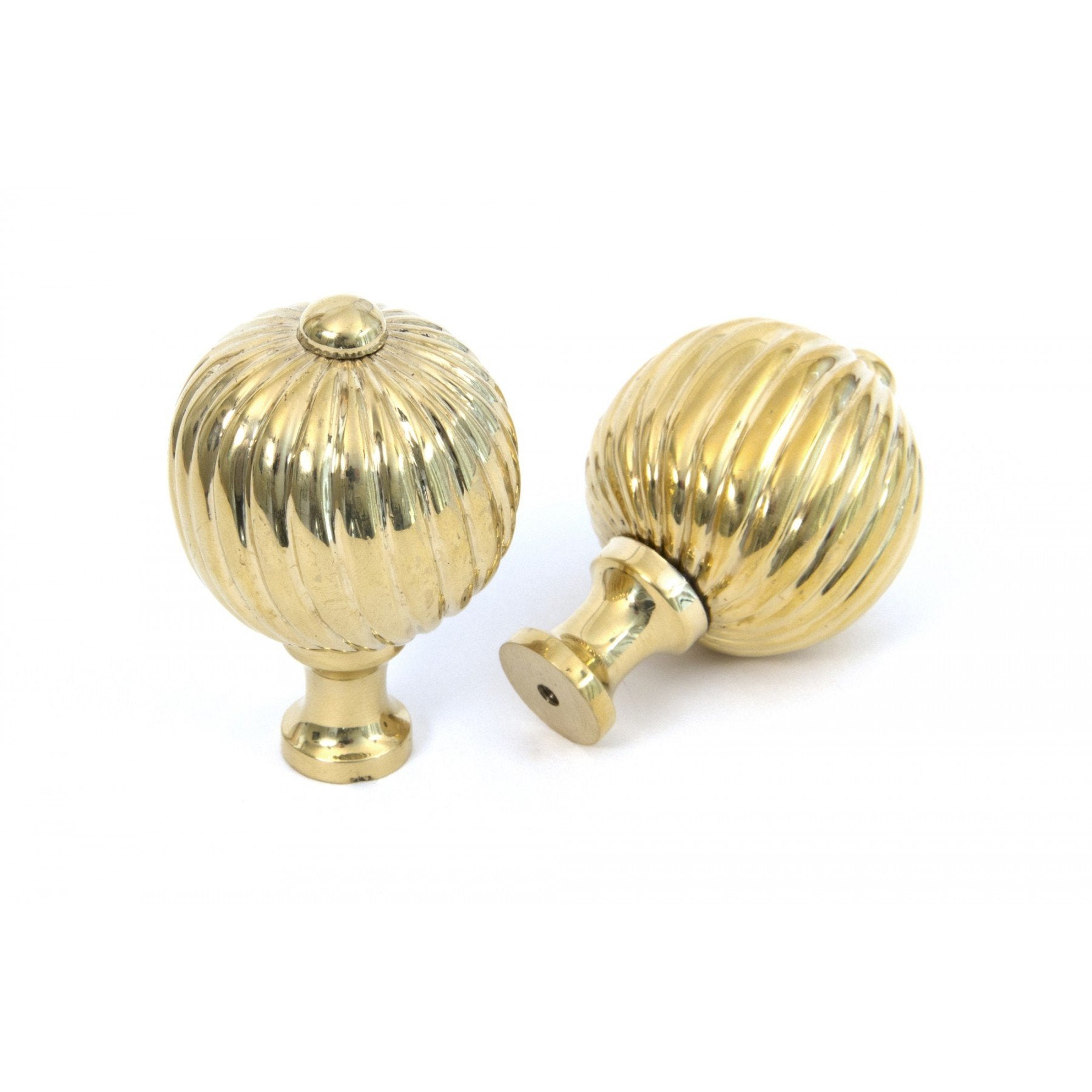 From the Anvil Polished Brass Spiral Cabinet Knob - Large