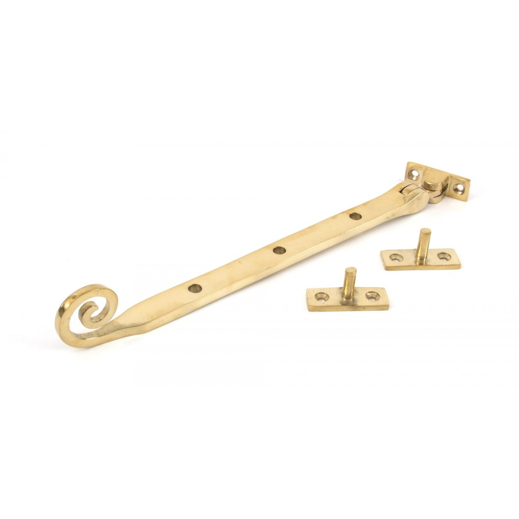 From the Anvil Polished Brass 10" Monkeytail Stay - No.42 Interiors