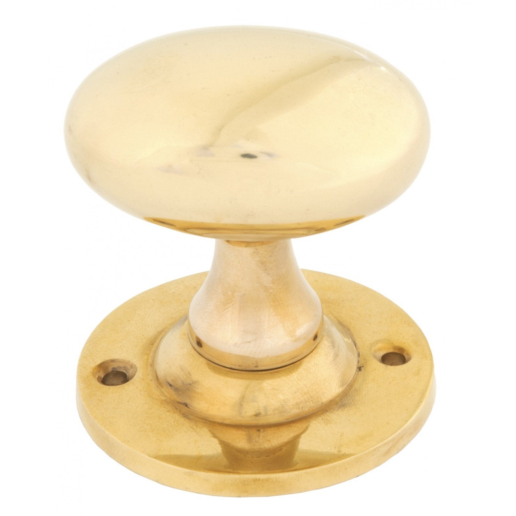 From the Anvil Polished Brass Oval Mortice/Rim Knob Set - No.42 Interiors