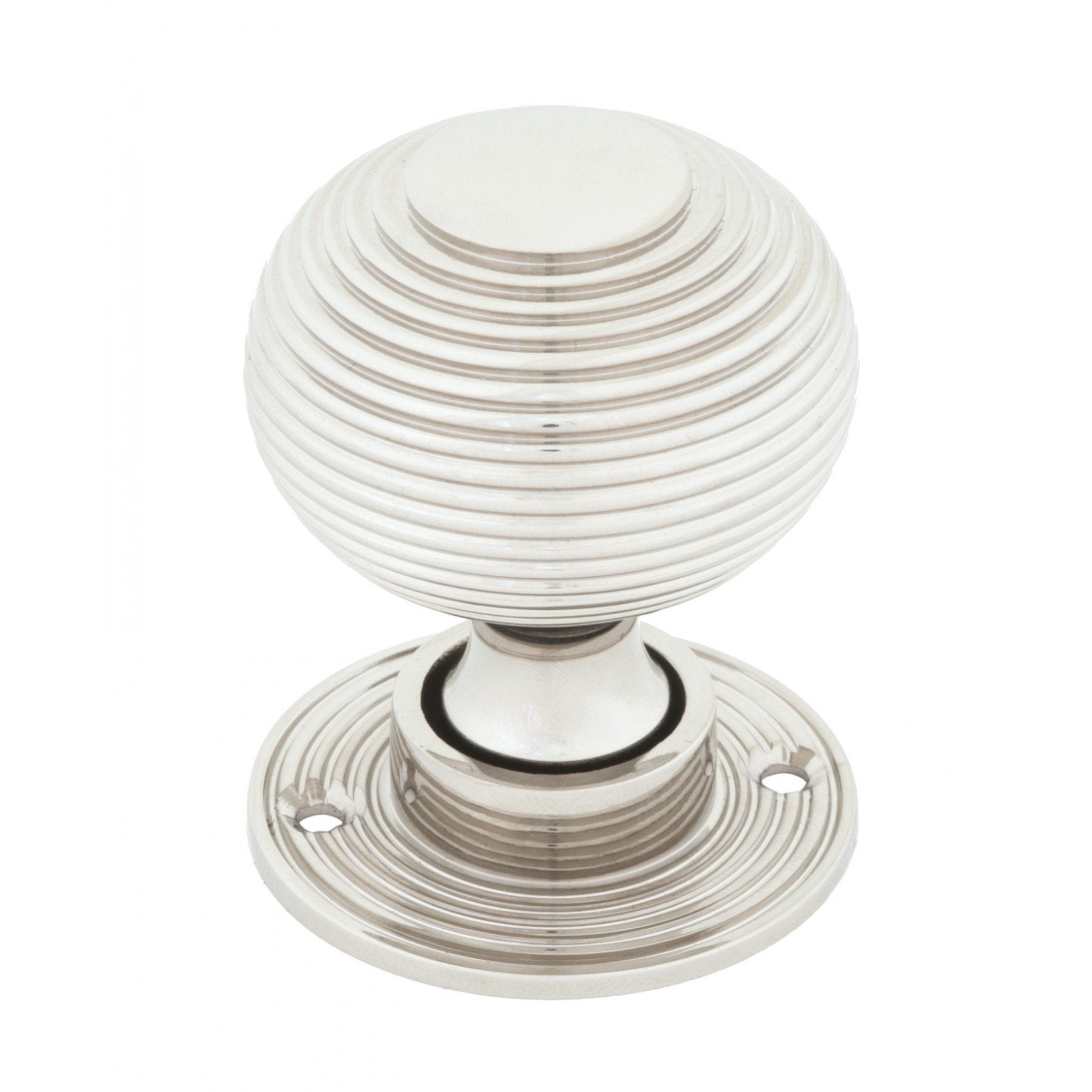 From The Anvil Polished Nickel Heavy Beehive Mortice/Rim Knobs