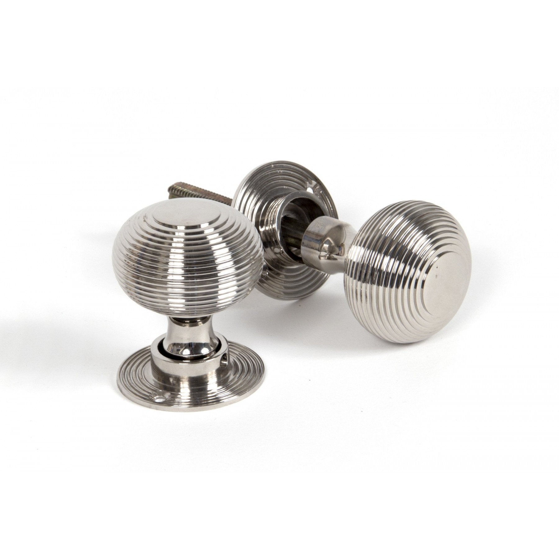 From the Anvil Polished Nickel Beehive Mortice/Rim Knobs