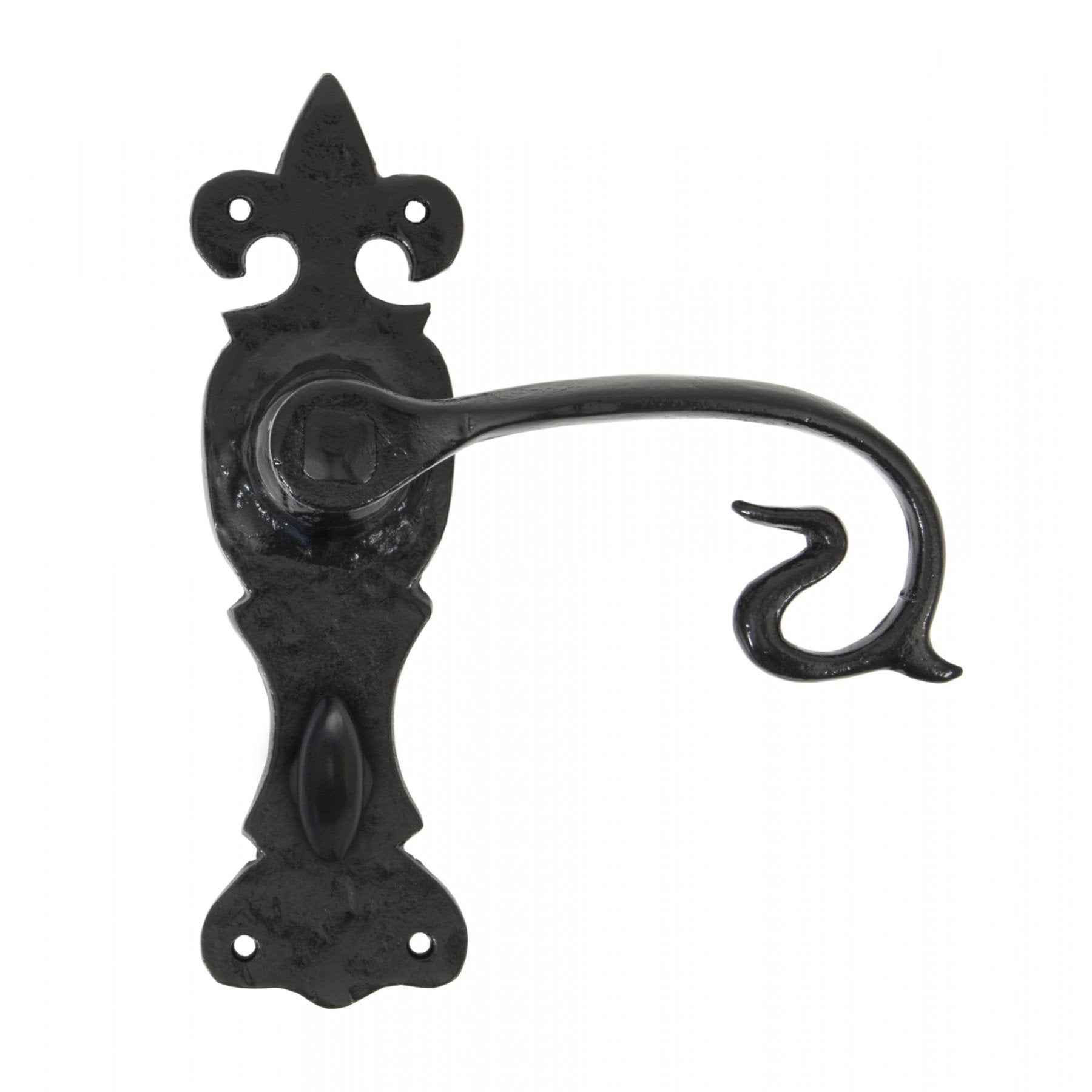 From the Anvil Black Curly Lever Bathroom Set