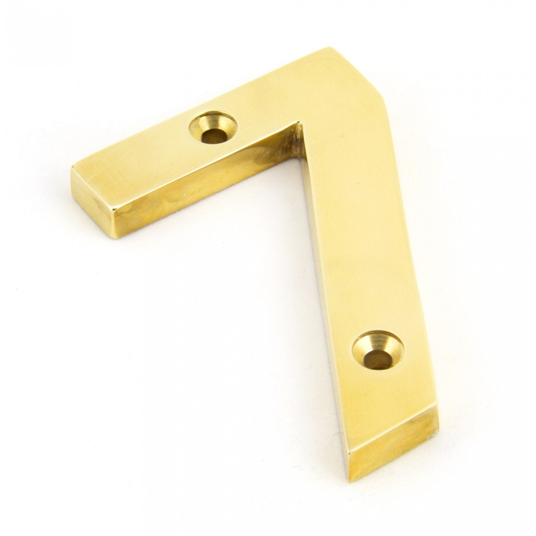 From the Anvil Polished Brass Numeral 7