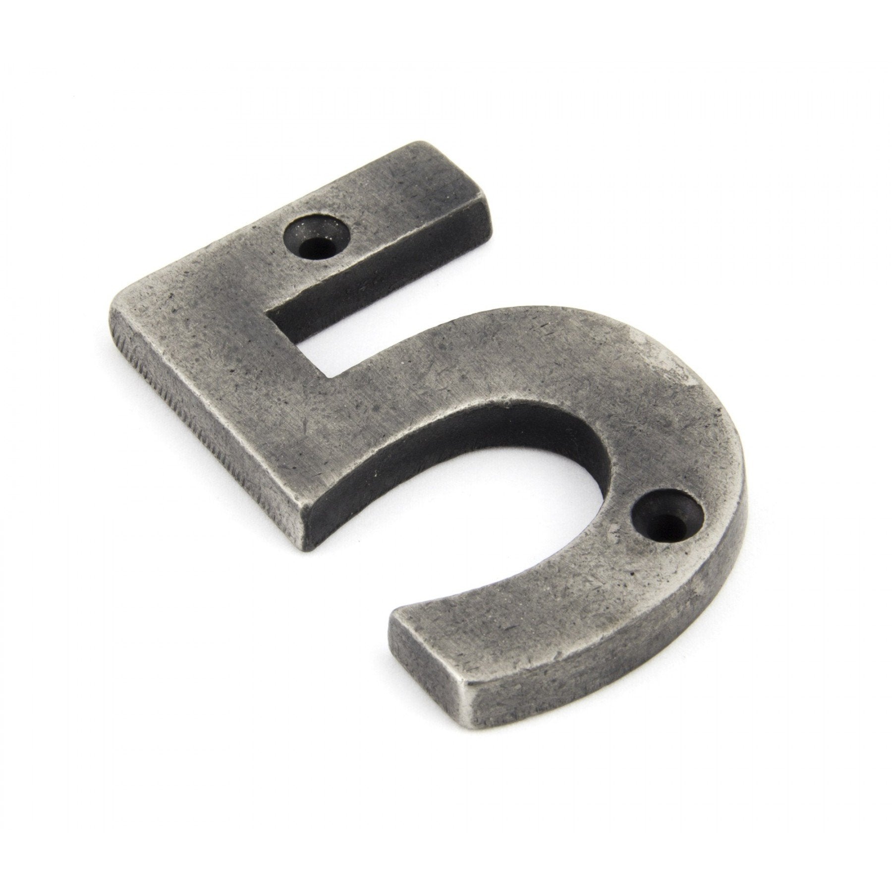 From the Anvil Antique Pewter Numeral 5 - No.42 Interiors