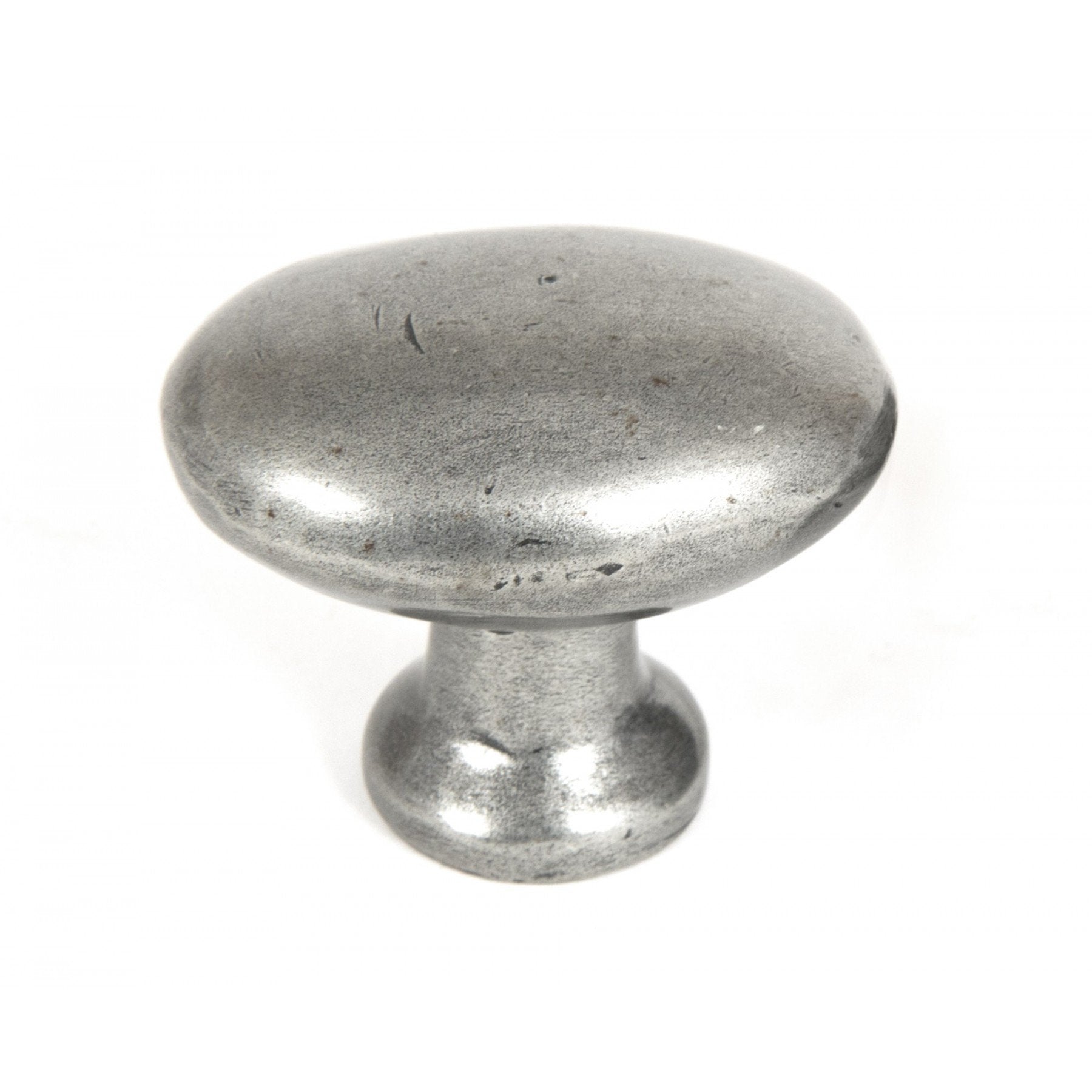 From the Anvil Oval Cabinet Knob - Pewter