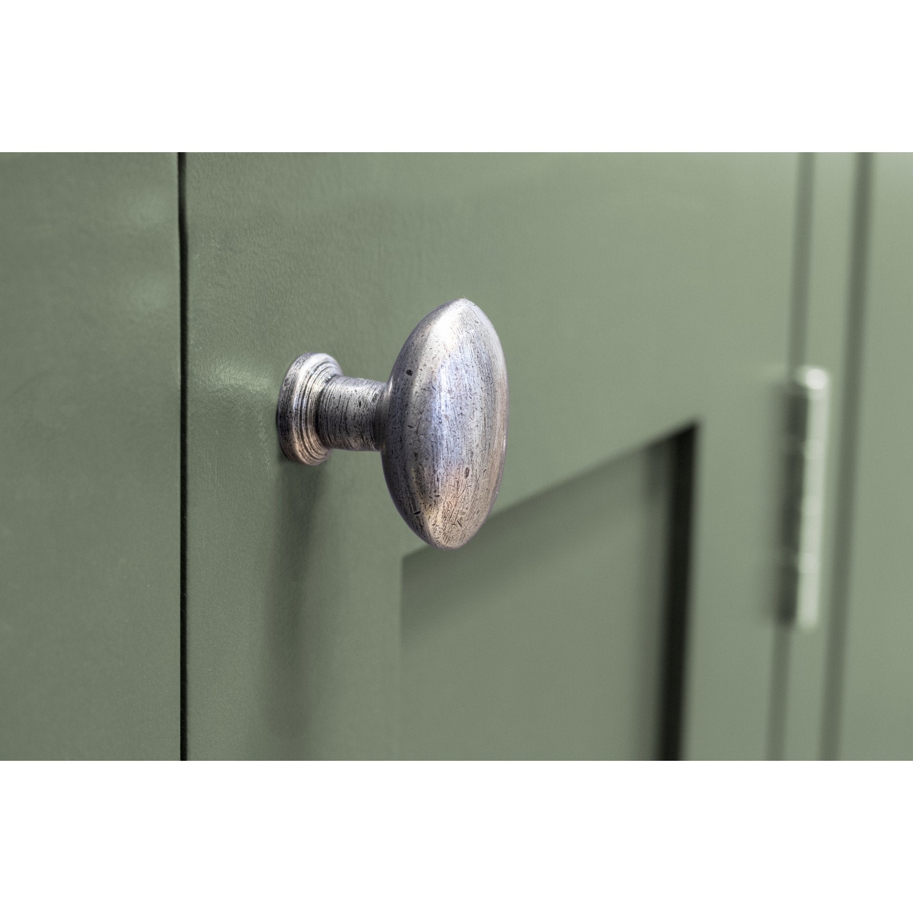 From the Anvil Oval Cabinet Knob - Pewter
