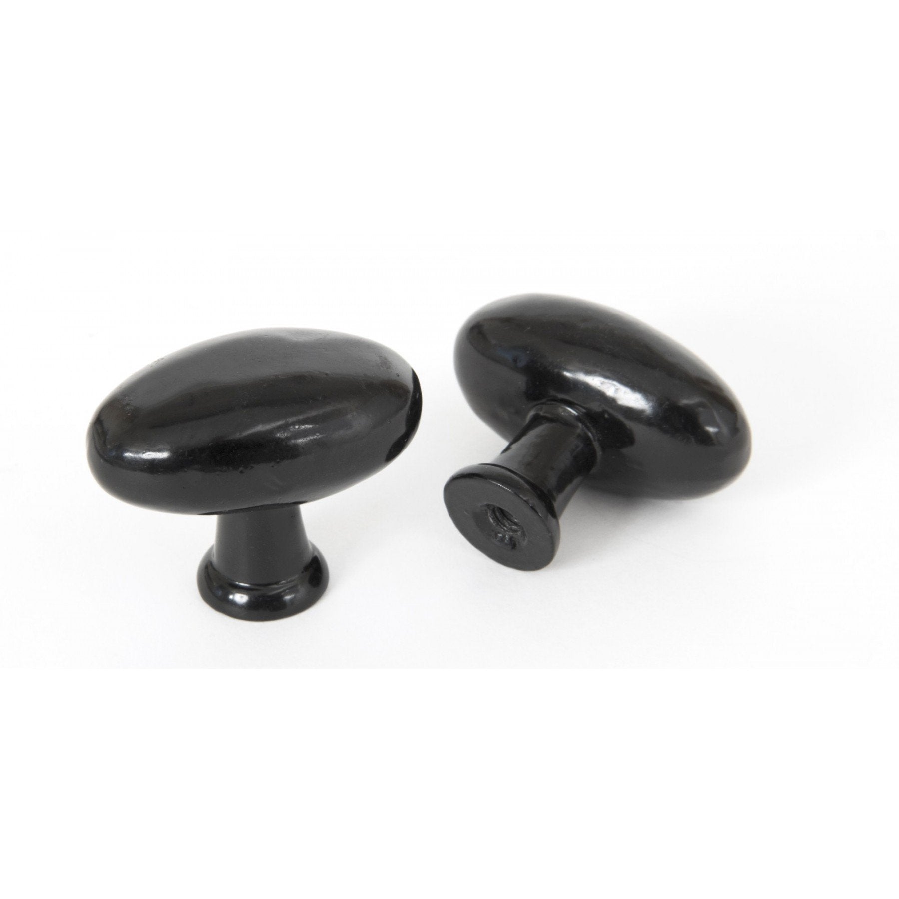 From the Anvil Oval Cabinet Knob - Black