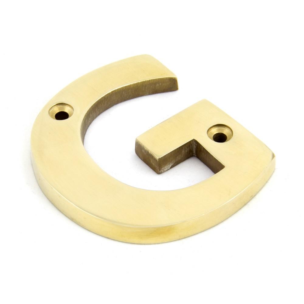 From The Anvil Polished Brass Letter G