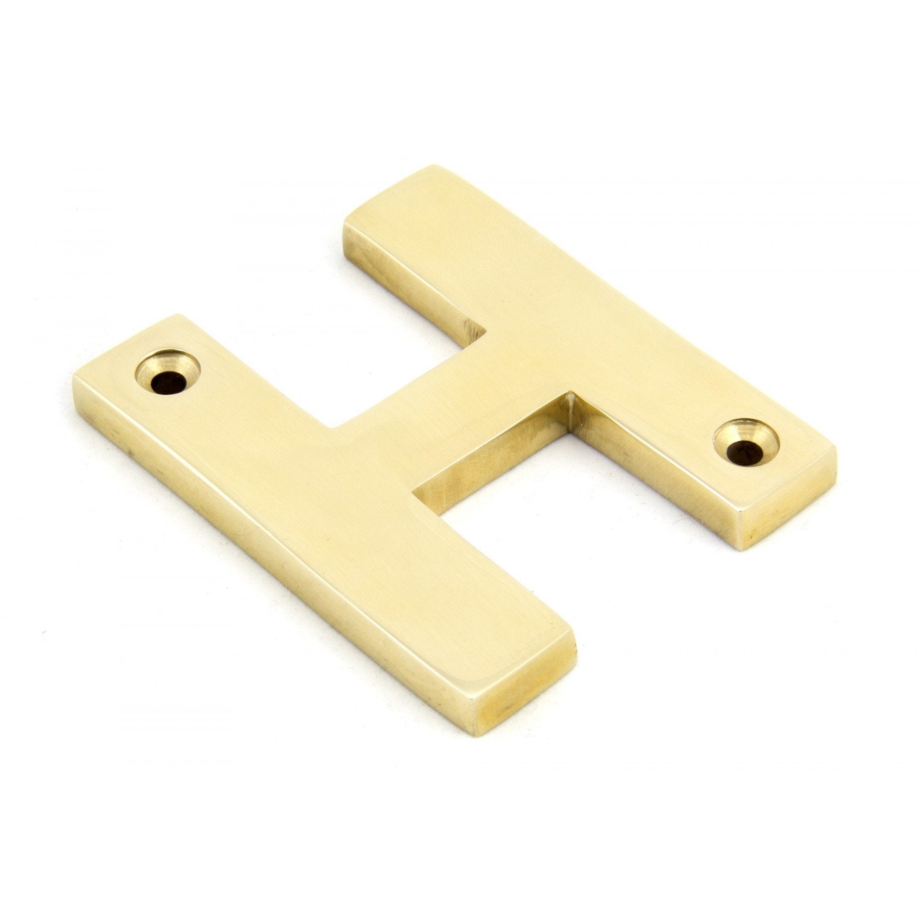 From The Anvil Polished Brass Letter H