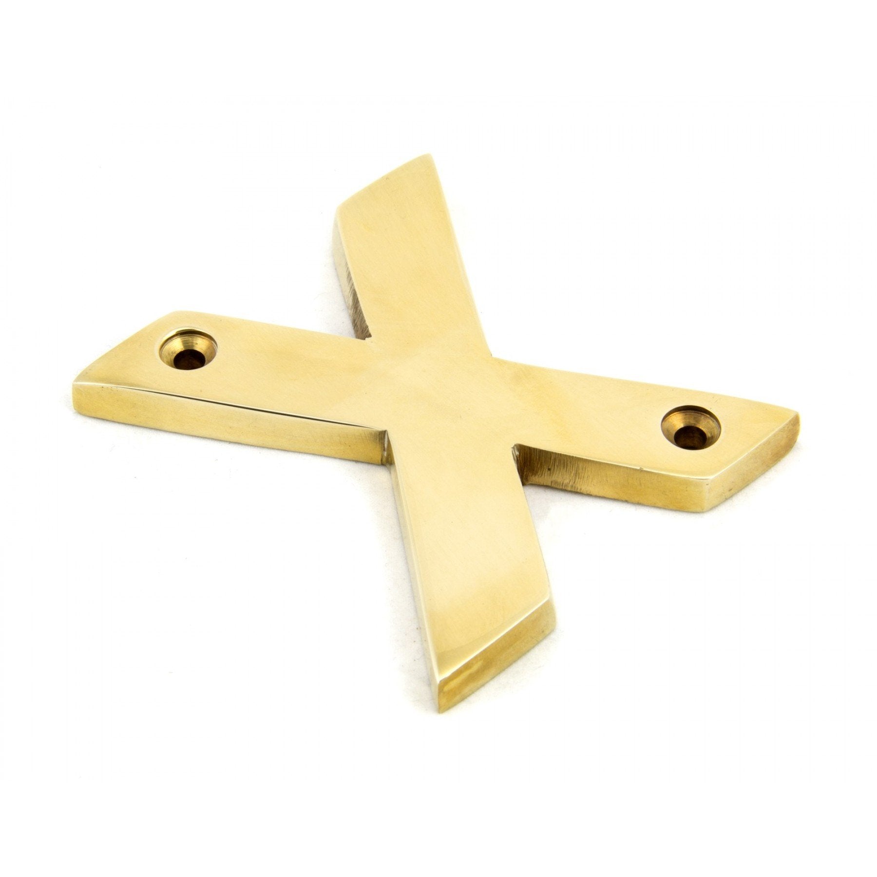 From The Anvil Polished Brass Letter X - No.42 Interiors