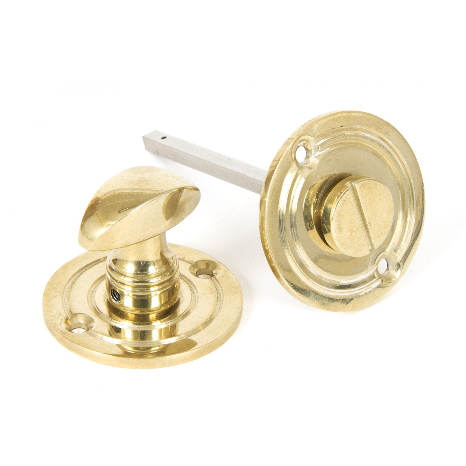From the Anvil Polished Brass Round Bathroom Thumbturn