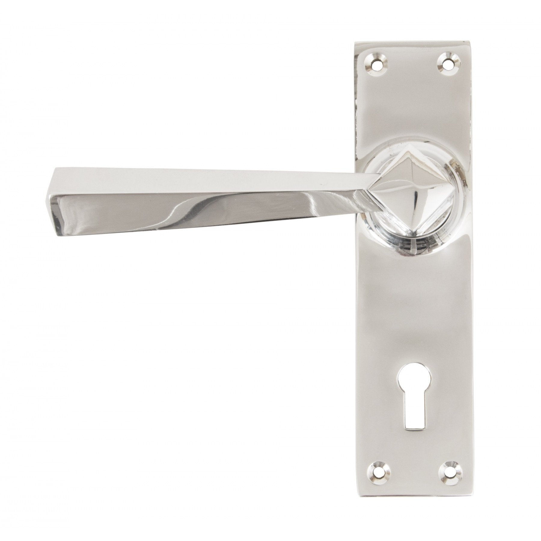 From the Anvil Polished Chrome Straight Lever Lock Set - No.42 Interiors