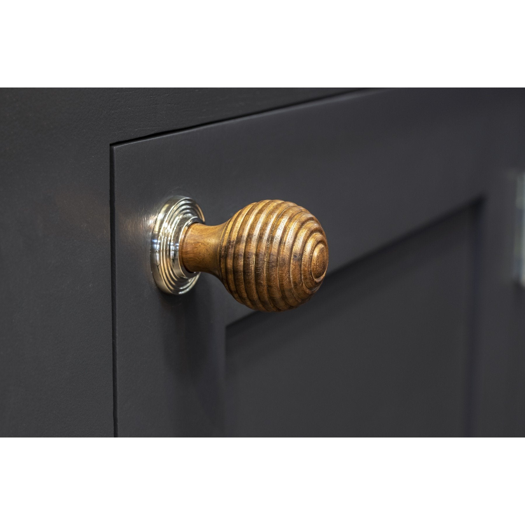 From the Anvil Rosewood & Polished Nickel Beehive Cabinet Knob - Small