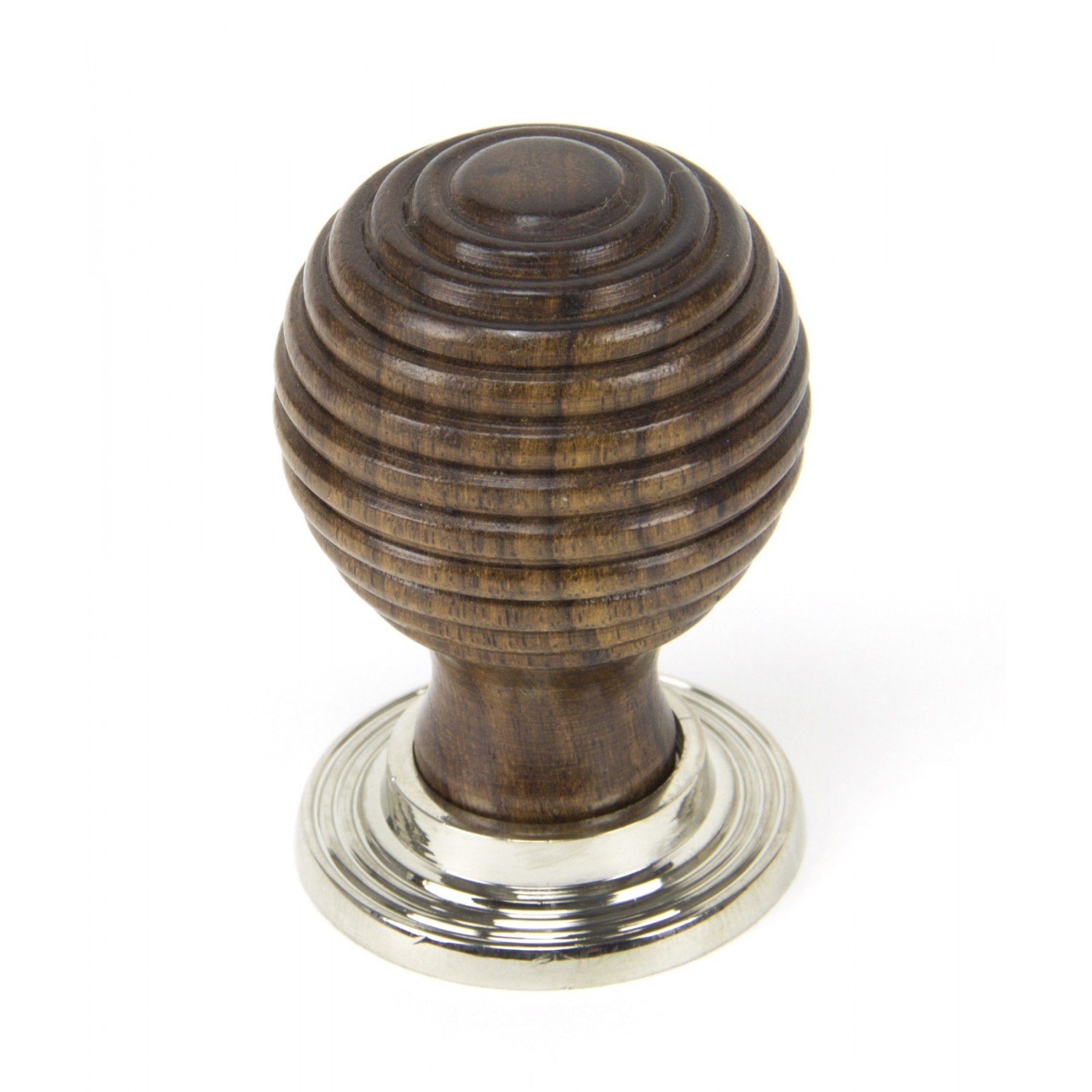 From the Anvil Rosewood & Polished Nickel Beehive Cabinet Knob - Large - No.42 Interiors