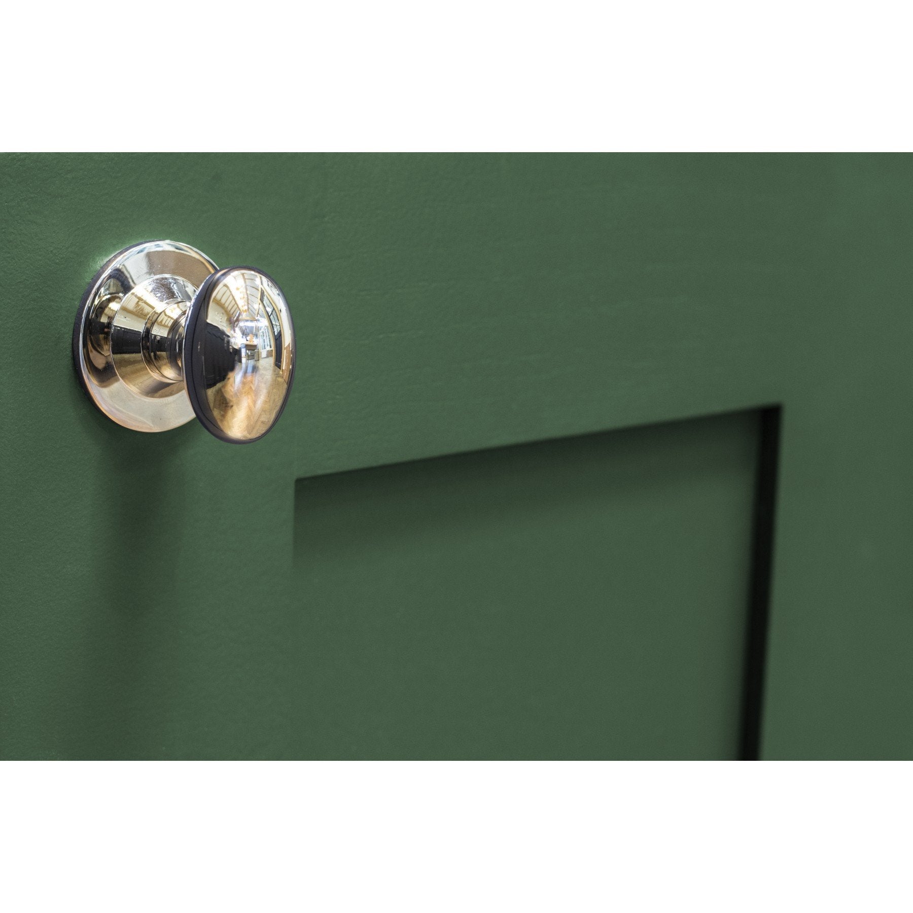 From the Anvil Polished Nickel Oval Cabinet Knob - Small
