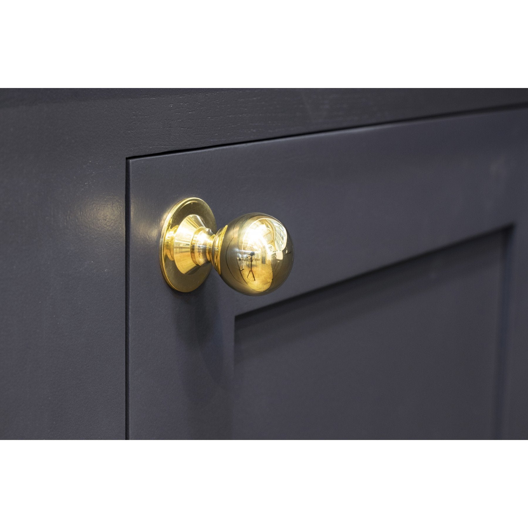From the Anvil Polished Brass Ball Cabinet Knob - Small - No.42 Interiors