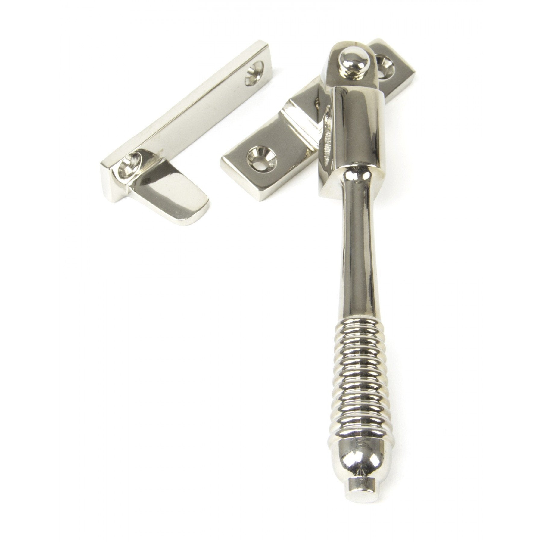 From the Anvil Polished Nickel Night Vent Reeded Fastener - Locking