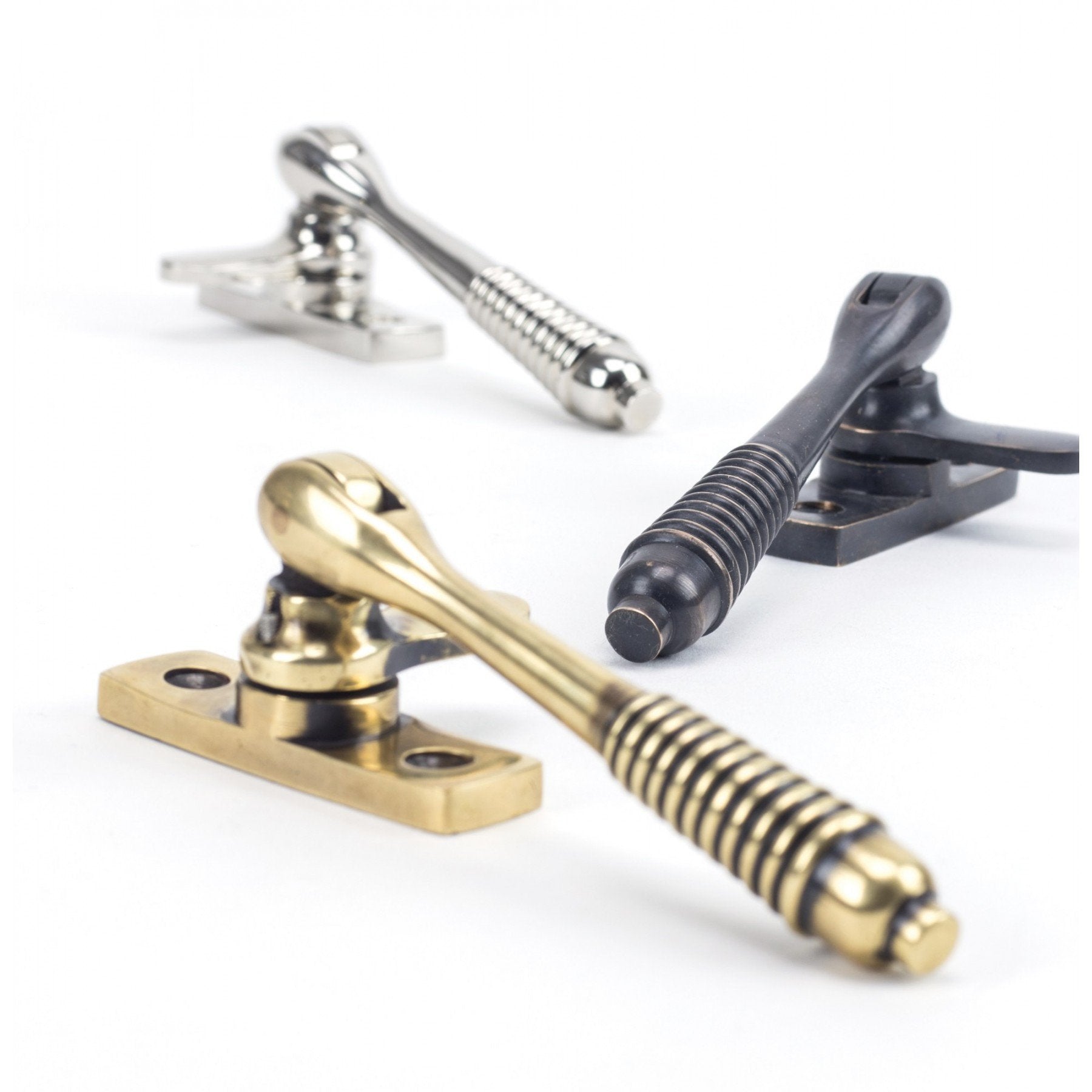 From the Anvil Aged Brass Reeded Fastener - Locking - No.42 Interiors