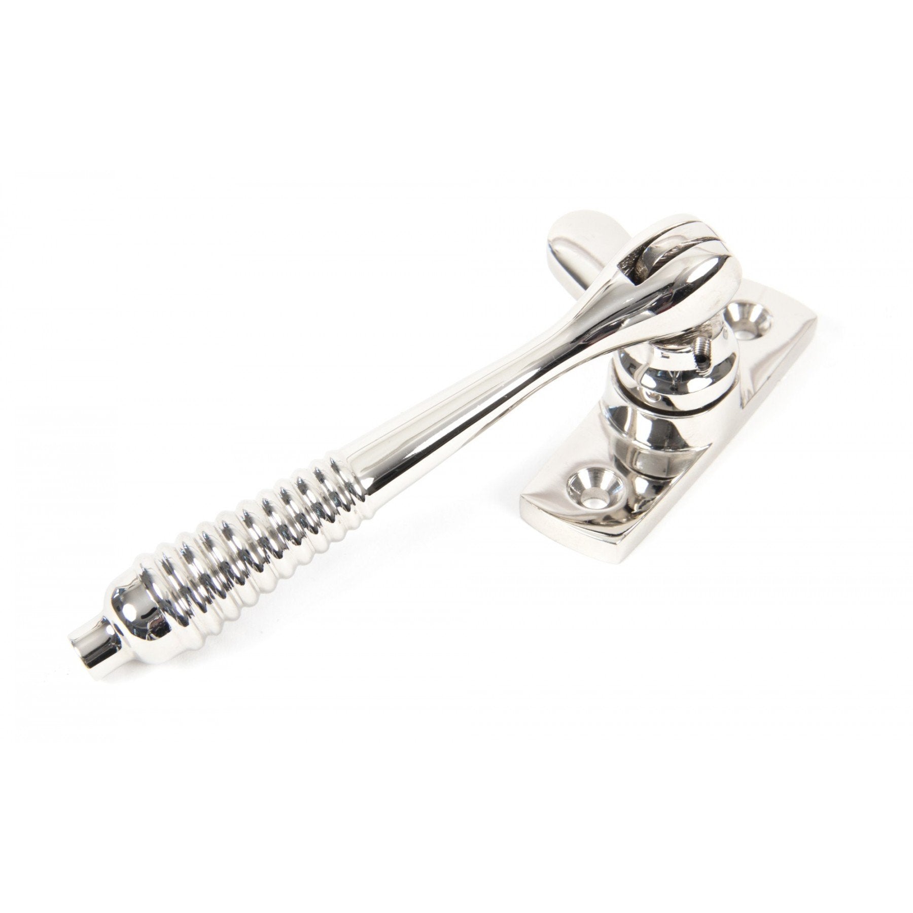 From the Anvil Polished Nickel Reeded Fastener - Locking