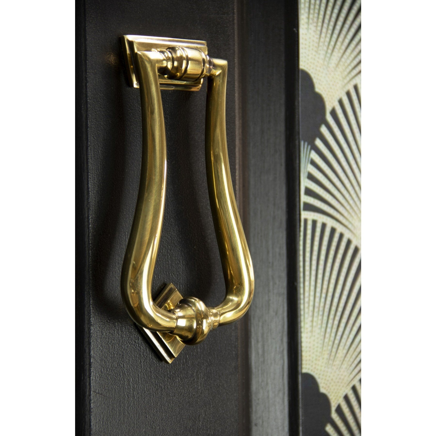 From the Anvil Aged Brass Slimline Art Deco Door Knocker - No.42 Interiors