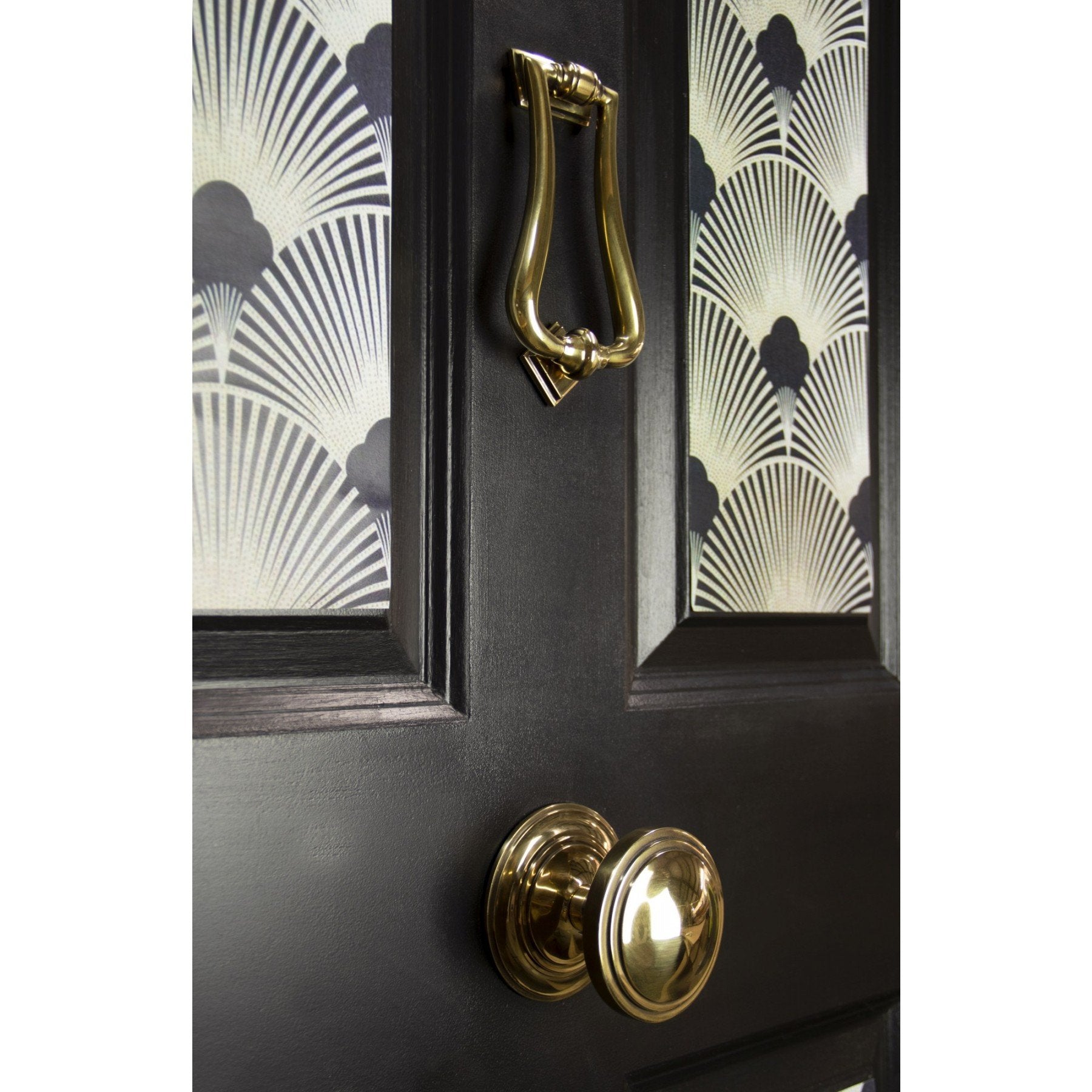From the Anvil Aged Brass Slimline Art Deco Door Knocker - No.42 Interiors