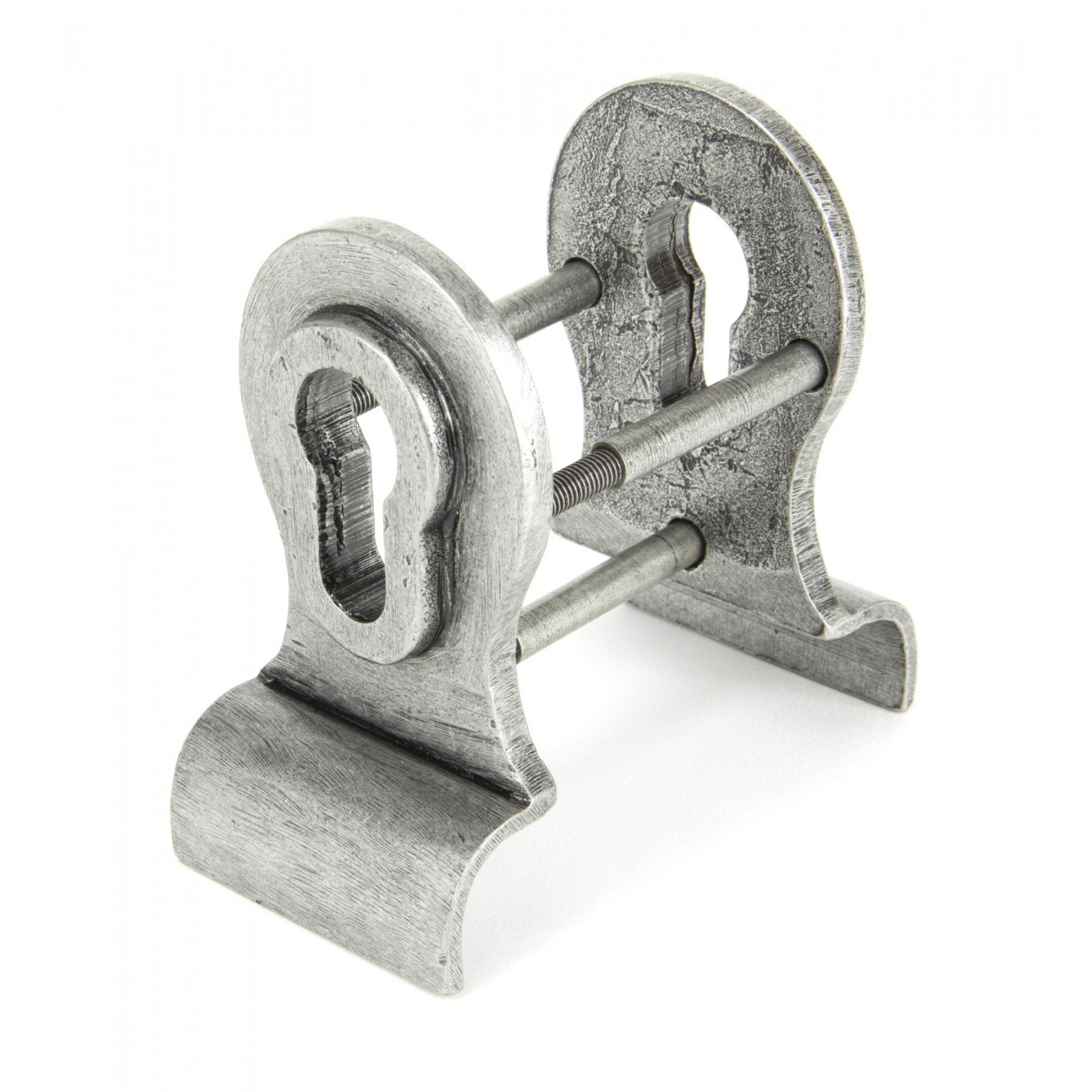 From the Anvil Pewter Euro Door Pull - Back-to-back Fixing