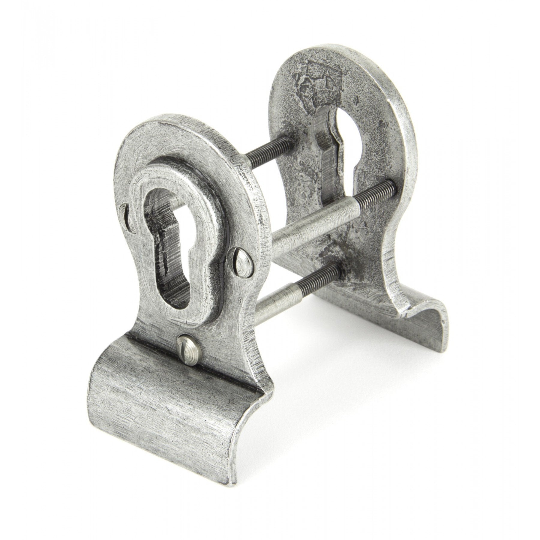From the Anvil Pewter Euro Door Pull - Back-to-back Fixing