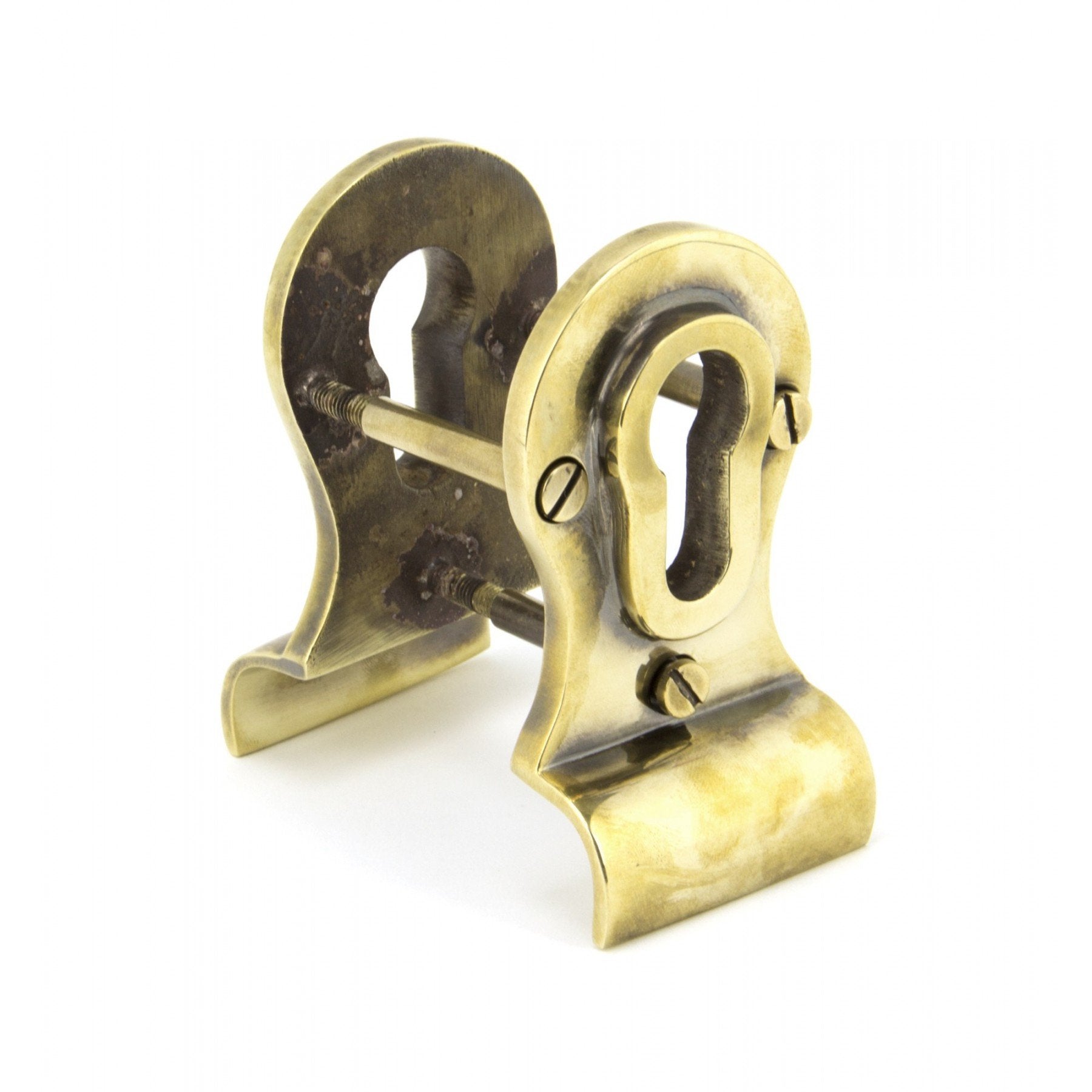 From the Anvil Aged Brass 50mm Euro Door Pull (Back to Back fixings) - No.42 Interiors