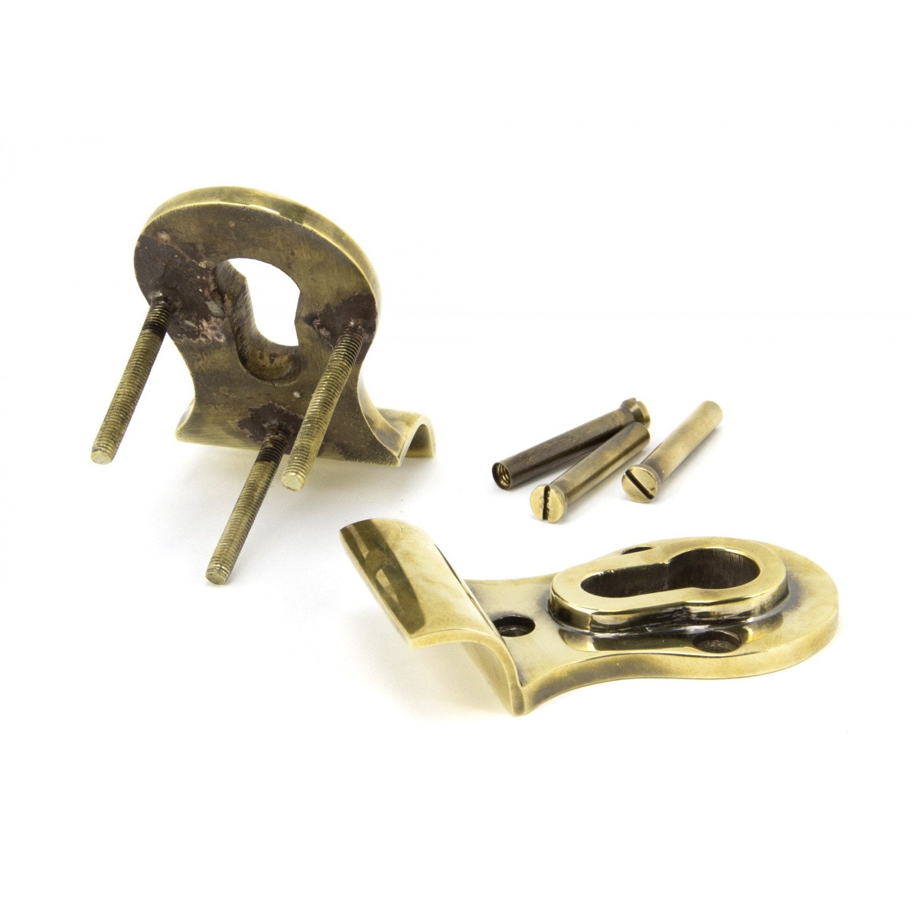From the Anvil Aged Brass 50mm Euro Door Pull (Back to Back fixings) - No.42 Interiors