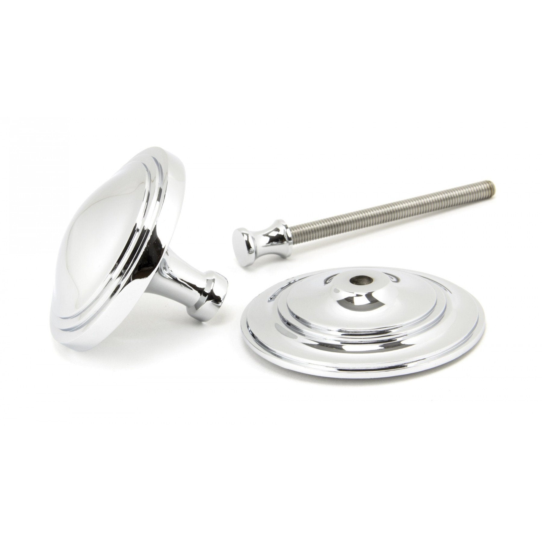 From the Anvil Polished Chrome Art Deco Centre Door Knob
