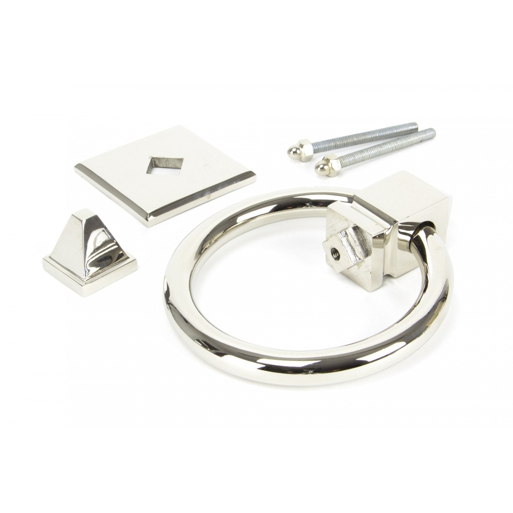 From the Anvil Polished Nickel Ring Door Knocker