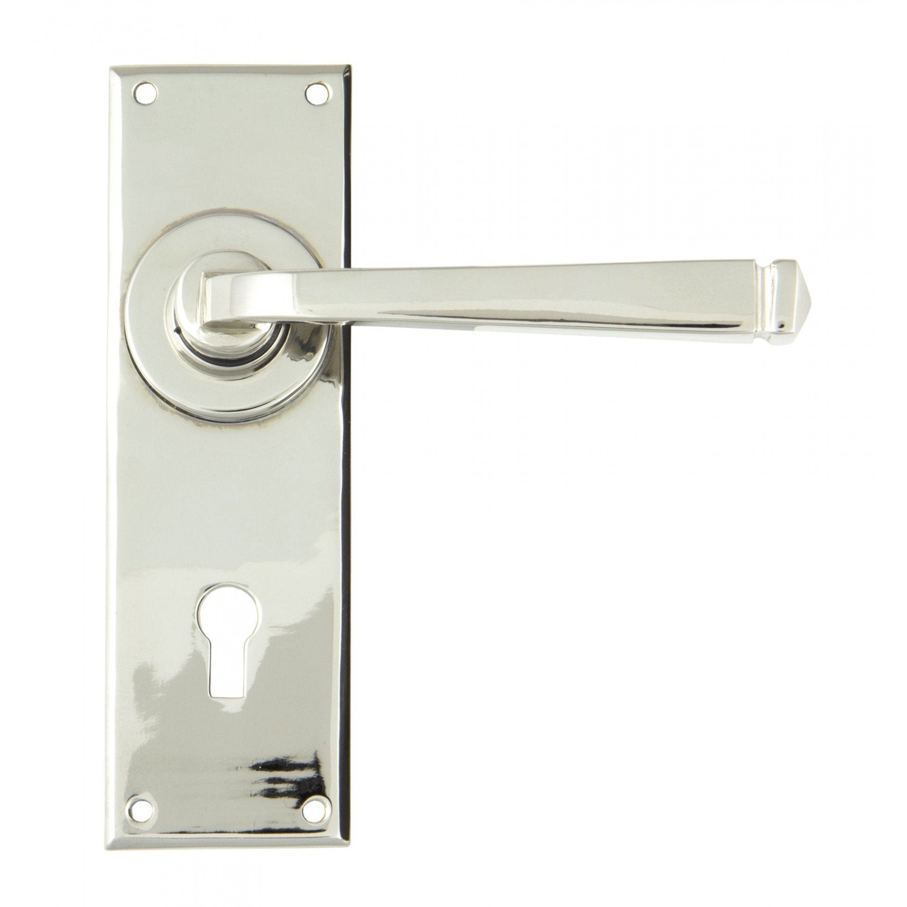 From the Anvil Polished Nickel Avon Lever Lock Set - No.42 Interiors